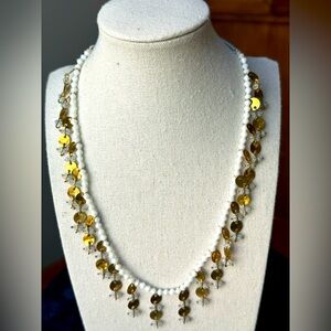 Serafina for Anthropologie - Gold and White Necklace - NWOT